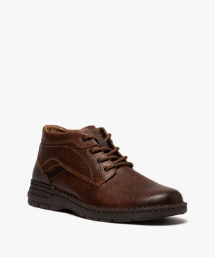 Boots homme à lacets dessus cuir uni vue2 - Nikesneakers (CASUAL) - Nikesneakers