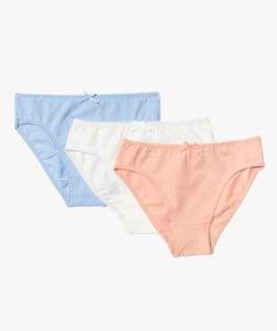 Culottes en coton stretch en maille fantaisie (lot de 3) - LuluCastagnette vue1 - LULU CASTAGNETTE GEMO FOR GOOD - GEMO