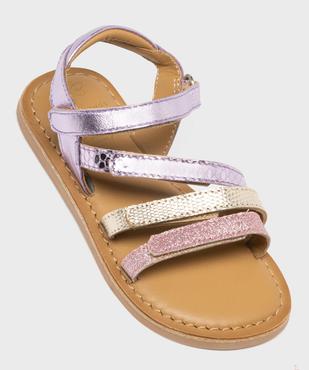 Sandales en cuir multibrides métallisées fille- Lovely Wings vue5 - LOVELY WINGS GEMO FOR GOOD - GEMO