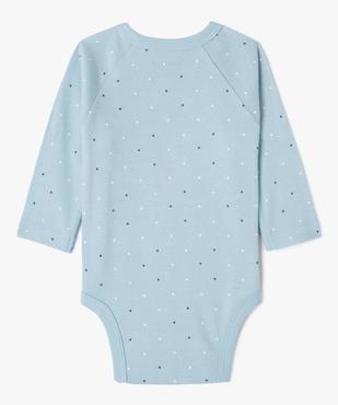 Bodies manches longues fermeture croisée devant bébé garçon (lot de 5) vue4 - GEMO 4G BEBE - GEMO