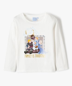 Tee-shirt fille avec motif La Reine des Neiges- Disney vue2 - DISNEY DTR - GEMO