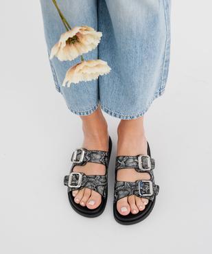 Mules plates à larges brides femme - 5 Miles vue7 - 5 MILES - GEMO