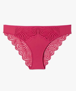 Culotte femme en dentelle et microfibre vue4 - GEMO(HOMWR FEM) - GEMO