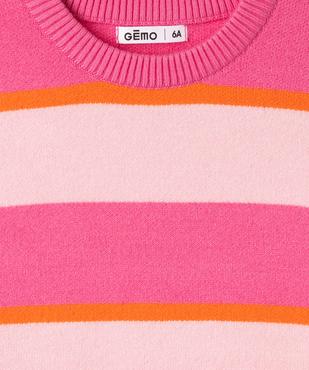 Pull col rond à rayures fille fille vue2 - GEMO (ENFANT) - GEMO