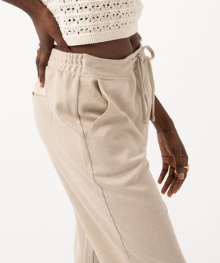Pantalon en maille extensible à micro motifs femme vue2 - GEMO(FEMME PAP) - GEMO