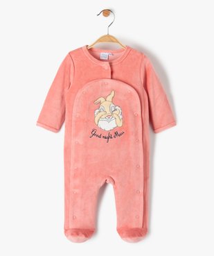 Pyjama bébé en velours imprimé lapin - Disney vue1 - DISNEY DTR - GEMO