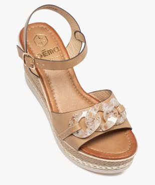 Sandales femme compensées ornées de maillons de chaîne vue5 - GEMO(URBAIN) - GEMO