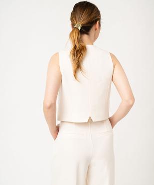 Gilet de costume fermeture trois boutons femme vue4 - GEMO(FEMME PAP) - GEMO