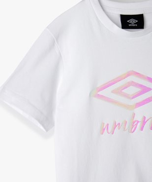 Tee-shirt fille avec large logo brillant - Umbro vue3 - UMBRO - GEMO