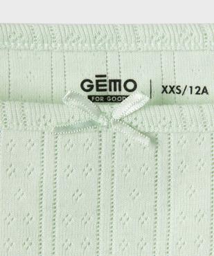 Débardeur à fines bretelles en maille pointelle fille vue3 - GEMO 4G FILLE - GEMO