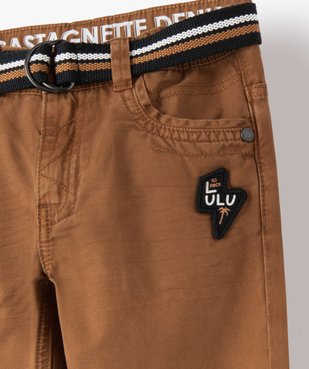 Pantalon garçon en toile coupe Slim – LuluCastagnette vue2 - LULUCASTAGNETTE - GEMO