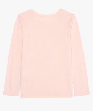 Tee-shirt fille à manches longues avec motif girly vue3 - GEMO C4G FILLE - GEMO