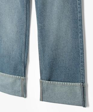Jean baggy à revers taille ajustable fille vue3 - GEMO (JUNIOR) - GEMO