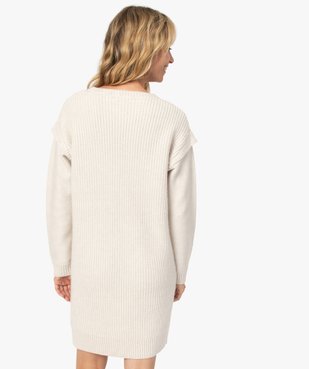 Robe femme en maille torsadée vue4 - GEMO(FEMME PAP) - GEMO