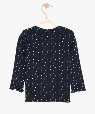 Tee-shirt bébé fille côtelé à manches longues - Lulu Castagnette vue3 - LULUCASTAGNETTE - GEMO