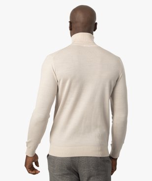 Pull homme à col roulé 100% laine mérinos vue3 - GEMO (HOMME) - GEMO