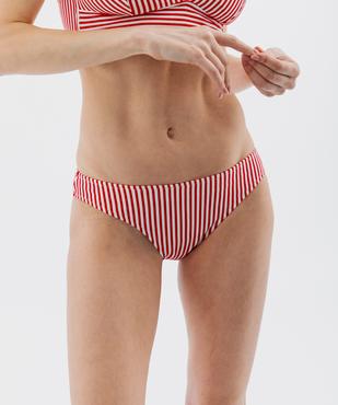Bas de maillot de bain rayé forme culotte femme - LuluCastagnette vue1 - LULUCASTAGNETTE - GEMO