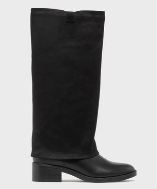 Bottes cavalières 2-en-1 avec guêtres en suédine amovibles femme vue1 - FOLLOW ME - GEMO