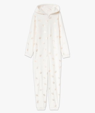 Combinaison pyjama femme en maille peluche à motifs pailletés vue4 - GEMO(HOMWR FEM) - GEMO