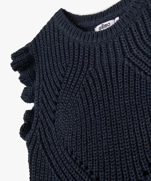 Pull sans manches fille à paillettes et volants vue2 - GEMO (ENFANT) - GEMO
