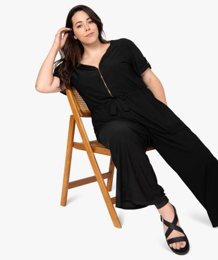 Combinaison pantalon femme ouverture zippée vue1 - GEMO (G TAILLE) - GEMO