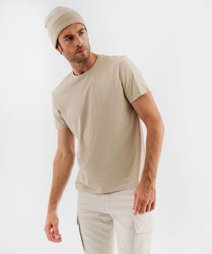 Tee-shirt manches courtes col rond en coton homme vue1 - GEMO 4G HOMME - GEMO