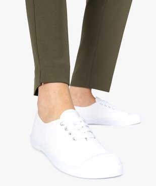 Baskets en toile avec lacets et bout renforcé femme vue8 - VALENTINA BALDA - GEMO