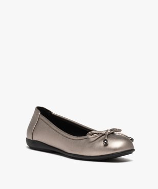 Ballerines femme métallisées à nœud décoratif vue2 - GEMO(URBAIN) - GEMO