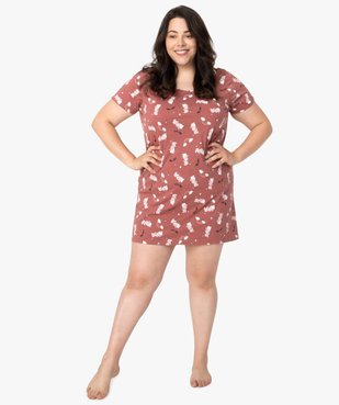 Chemise de nuit femme à manches courtes avec motif vue5 - Nikesneakers(HOMWR FEM) - Nikesneakers