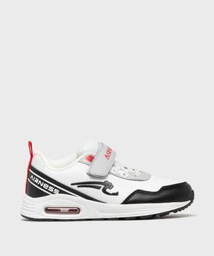 Baskets à scratch bicolores avec semelle à bulle d’air garçon - Airness vue1 - AIRNESS - GEMO