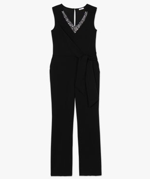 Combinaison pantalon femme avec décolleté en strass vue4 - Nikesneakers(FEMME PAP) - Nikesneakers