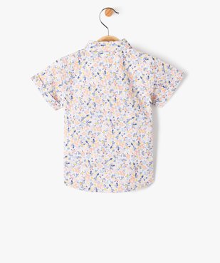 Chemise bébé garçon à manches courtes à fleurs et nœud papillon vue3 - GEMO(BEBE DEBT) - GEMO