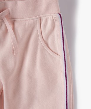 Pantalon de jogging fille avec bande pailletée sur les côtés vue2 - GEMO (ENFANT) - GEMO