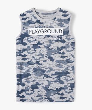 Débardeur garçon à motif camouflage vue1 - GEMO (JUNIOR) - GEMO