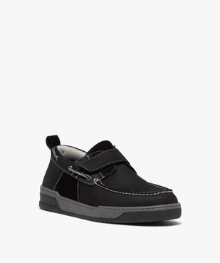 Chaussures bateau homme unies à scratch vue2 - GEMO (CONFORT) - GEMO