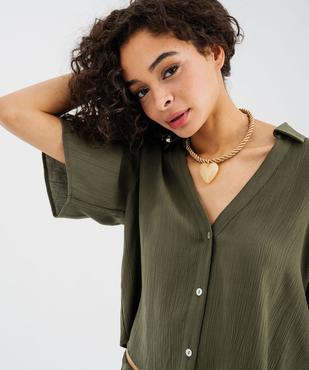 Chemise manches courtes courte coupe ample femme vue2 - GEMO 4G FEMME - GEMO