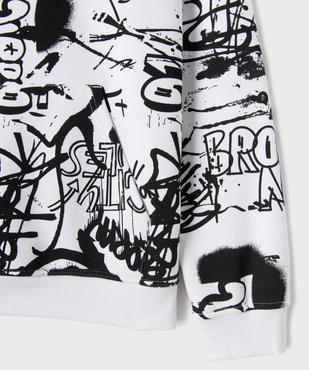 Sweat à capuche à motifs graffiti garçon vue2 - GEMO 4G GARCON - GEMO