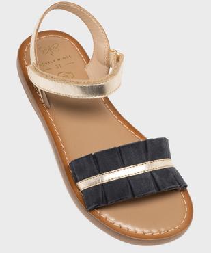 Sandales en cuir suédé et plissé fille - Lovely Wings vue5 - LOVELY WINGS GEMO FOR GOOD - GEMO