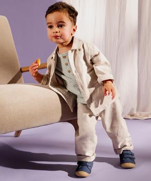 Pantalon chic en coton et lin bébé garçon vue5 - GEMO(BEBE DEBT) - GEMO