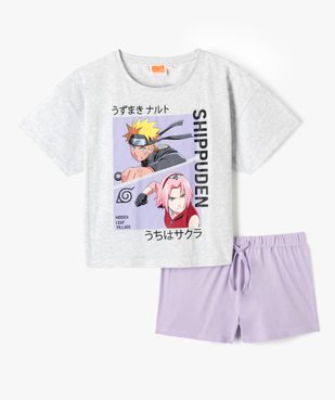 Pyjashort fille bicolore avec motif XXL - Nauruto vue1 - NARUTO - GEMO
