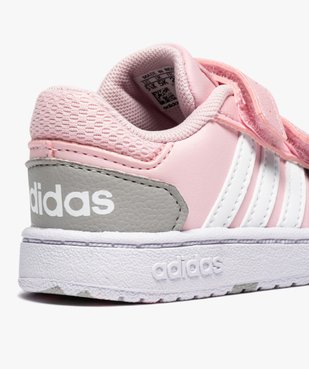 Baskets bébé fille multicolores à scratch – Adidas Hoops vue6 - ADIDAS - GEMO