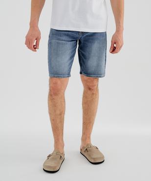 Bermuda en jean stretch coupe Regular homme vue1 - GEMO 4G HOMME - GEMO