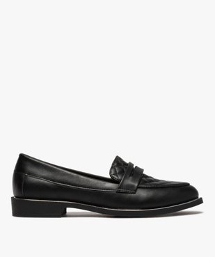 Mocassins femme à talon plat dessus matelassé vue1 - GEMO (CASUAL) - GEMO