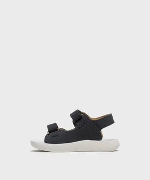 Sandales dessus cuir avec fermeture scratchs bébé garçon - Geox vue3 - GEOX - GEMO