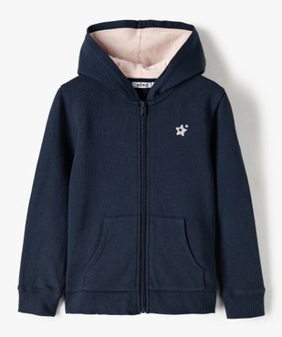 Sweat fille à capuche avec doublure contrastante vue1 - GEMO (ENFANT) - GEMO