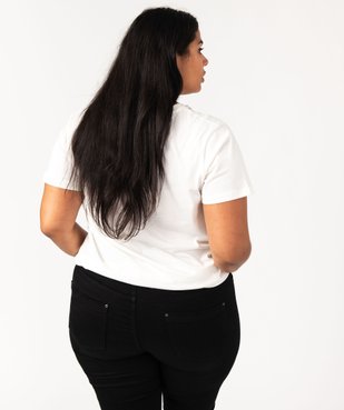 Tee-shirt à manches courtes et strass femme grande taille vue4 - GEMO (G TAILLE) - GEMO