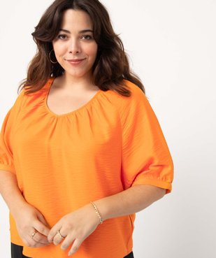 Blouse femme grande taille loose à manches courtes vue2 - GEMO (G TAILLE) - GEMO
