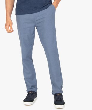Pantalon homme coupe chino en lin et coton vue1 - GEMO (HOMME) - GEMO