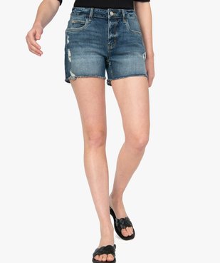 Short femme en jean aspect usé vue1 - GEMO(FEMME PAP) - GEMO