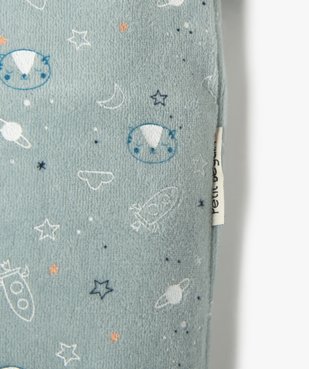 Pyjama bébé pont-dos en velours à motif cosmos - Petit Béguin vue2 - PETIT BEGUIN - GEMO
